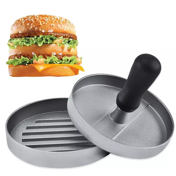 High Quality Kitchen Gadgets Stainless Steel Meat Pie Maker Manual Patty Press Burger Mold