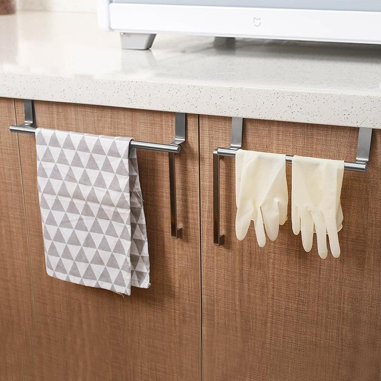 Simple And Practical Bathroom Kitchen Towel Hook Stainless Steel Retractable Towel Rack Hook