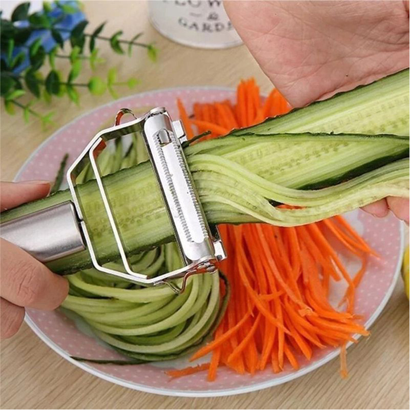 Multifunctional 2 in 1 Stainless Steel Fruit Potato Peeler Vegetable Peeler Julienne Peeler