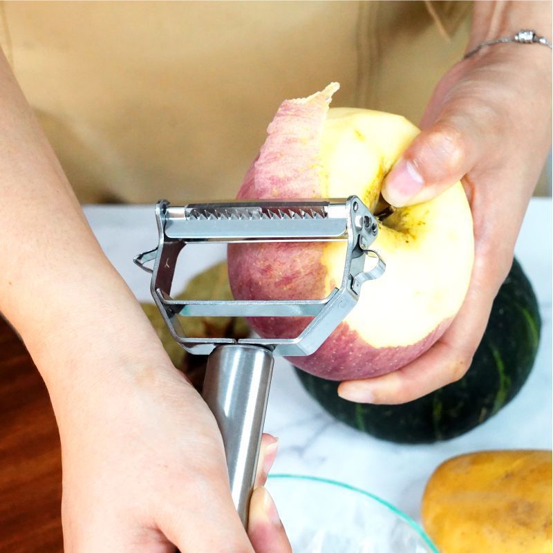 Multifunctional 2 in 1 Stainless Steel Fruit Potato Peeler Vegetable Peeler Julienne Peeler