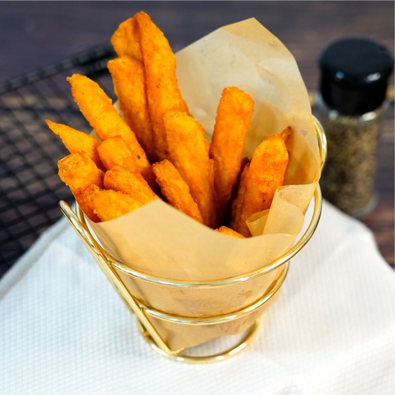 High Quality Stainless Steel  Fry Serving French Fries Restaurant Frying Cone Basket