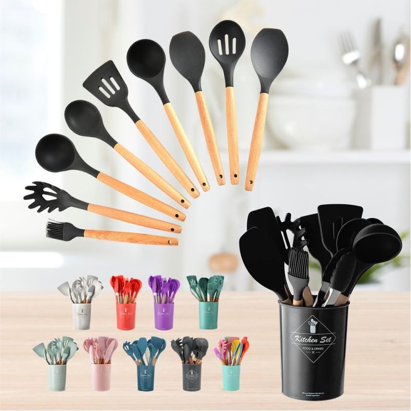 Wholesale Silicone Cookware Color 10pcs Kitchen Utensils Set Cooking Utensils Kitchen Utensil Manufacturers