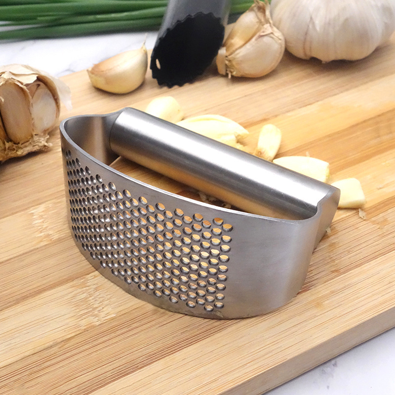 Food Grade Stainless Steel Garlic Press Practical Kitchen Gadgets Garlic Press