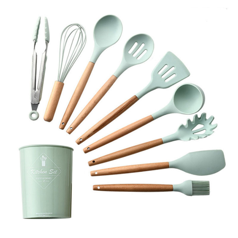 Wholesale Silicone Cookware Color 10pcs Kitchen Utensils Set Cooking Utensils Kitchen Utensil Manufacturers