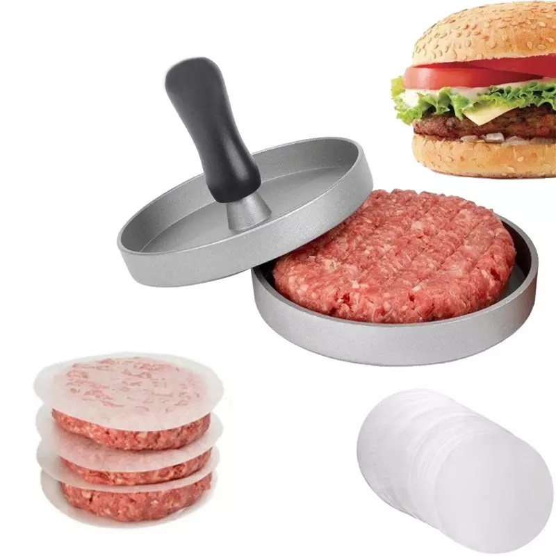 High Quality Kitchen Gadgets Stainless Steel Meat Pie Maker Manual Patty Press Burger Mold