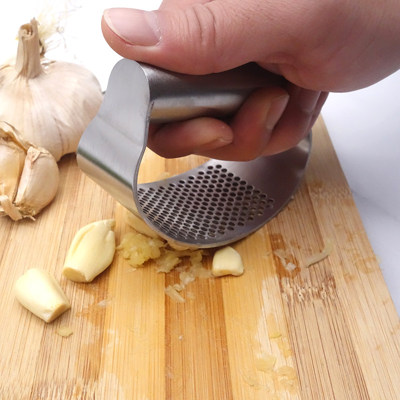 Food Grade Stainless Steel Garlic Press Practical Kitchen Gadgets Garlic Press