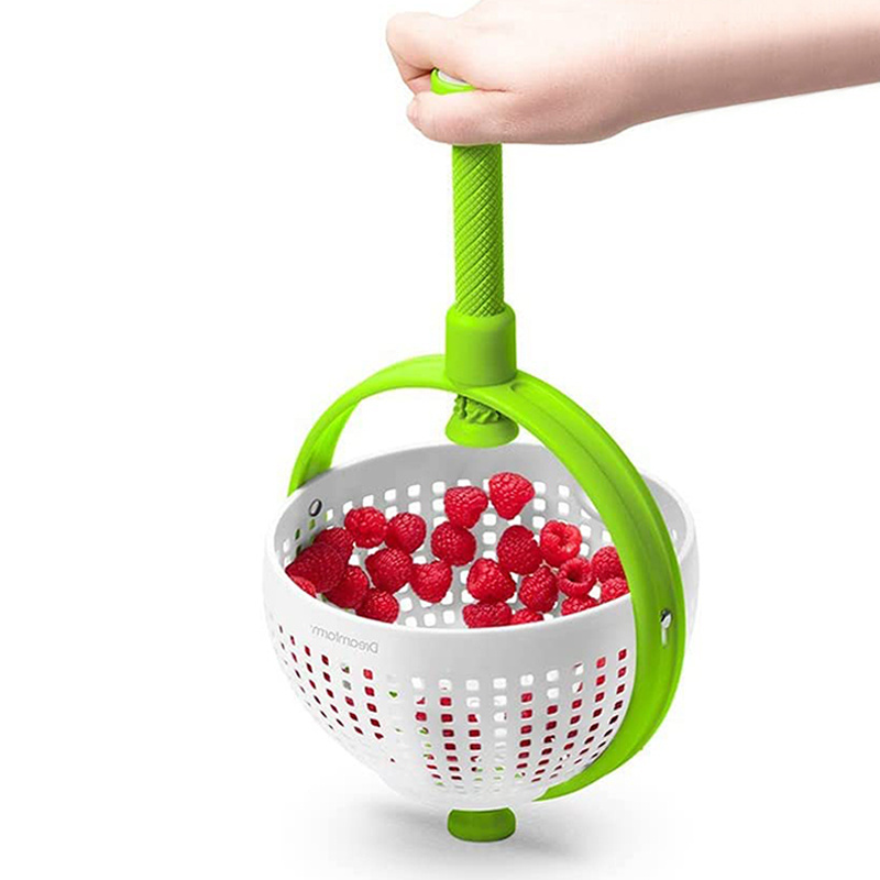 Kitchen Gadgets Large Salad Strainer Spinner Manual Fruit And Vegetables Lettuce Salad Spinner Colander