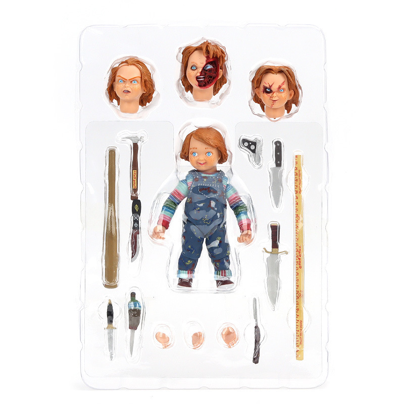 Custom New Style chucky doll Toys Horror Movie Sculpture Resin Craft Horror Doll toy Halloween Scary Halloween Decorations