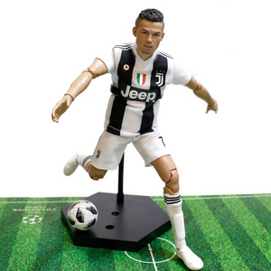 OEM custom hot sale mini soccer action figures Cristiano Ronaldo resin plastic ABS PVC mini action figure models for collection