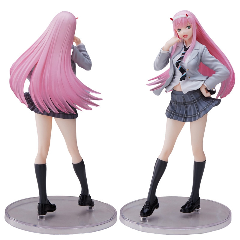 18cm DARLING in the FRANXX Anime Figure Zero Two Action Figure Uniforms Sexy Gril Figurine PVC Adult Collection Model Doll Toys