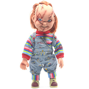 Custom New Style chucky doll Toys Horror Movie Sculpture Resin Craft Horror Doll toy Halloween Scary Halloween Decorations