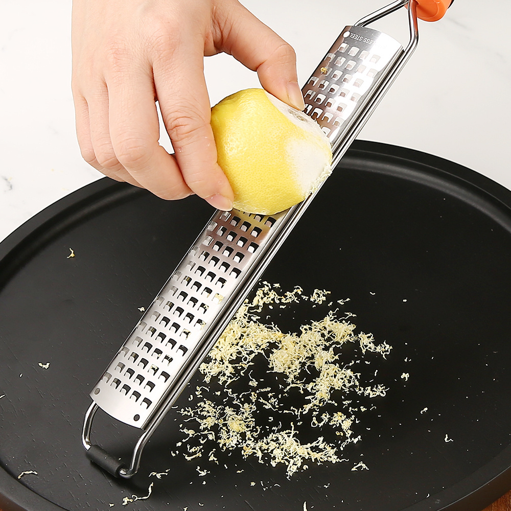 Stainless Steel Kitchen Tool with Protective Cover Sharp Grater for Cheese Ginger Garlic and Chocolate Lemon Zester