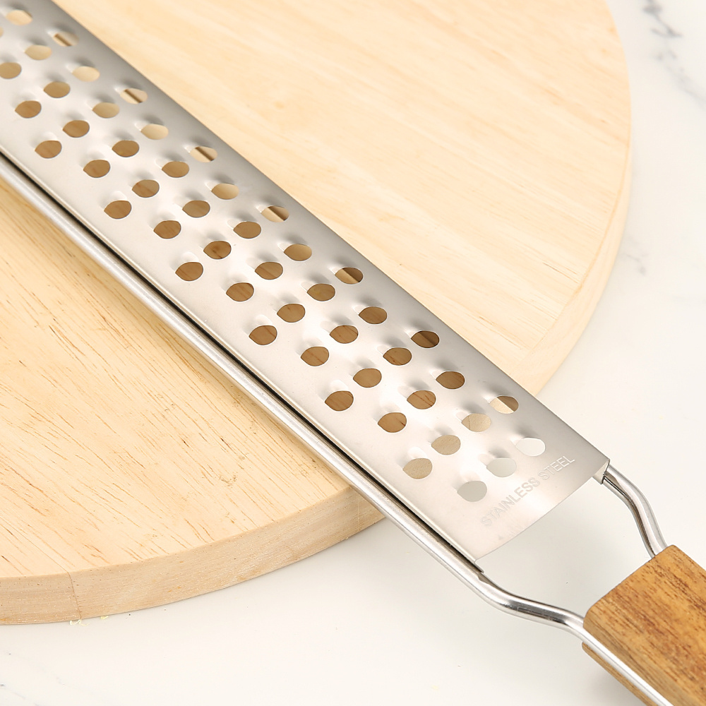 Versatile Stainless Steel Cheese Grater with Non-Slip Grip Handle