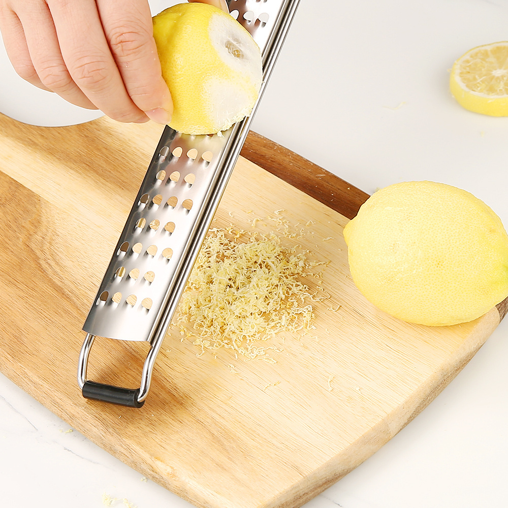 Versatile Stainless Steel Cheese Grater with Non-Slip Grip Handle