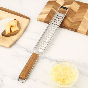 Versatile Stainless Steel Cheese Grater with Non-Slip Grip Handle