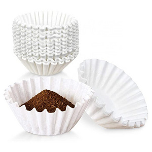 Disposable White Basket Coffee Filters Paper Sheets, for Home Commercial Dripper Pour Over and Drip Coffee Makers