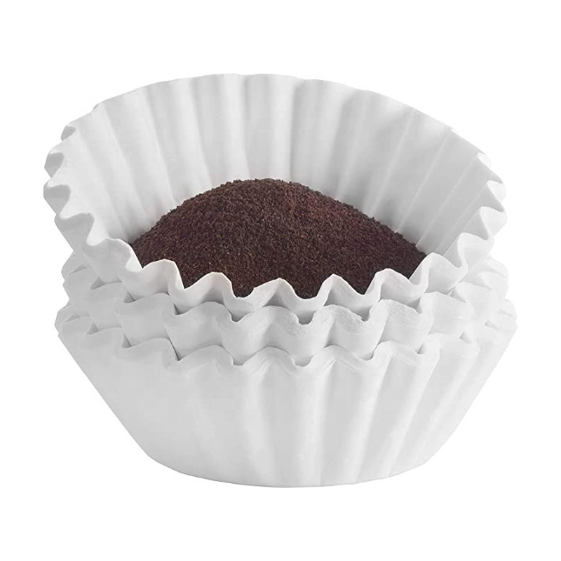 Disposable White Basket Coffee Filters Paper Sheets, for Home Commercial Dripper Pour Over and Drip Coffee Makers