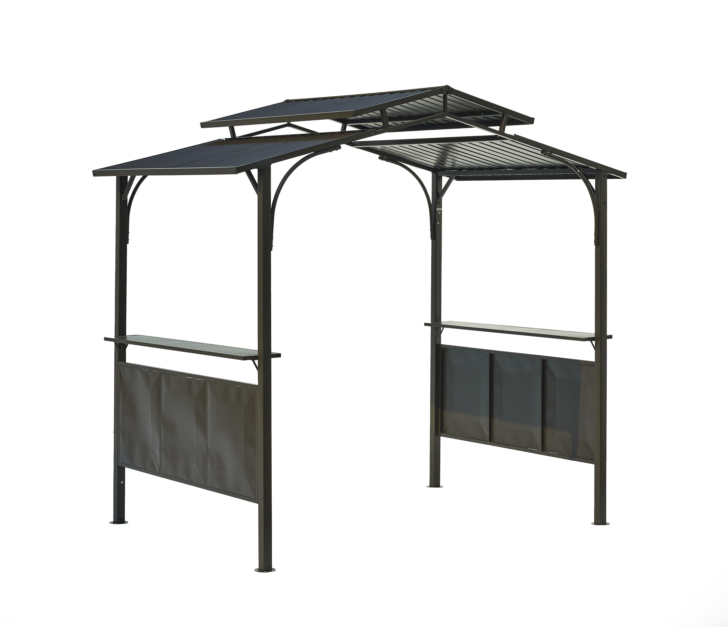 2.5X1.6X2.4M BBQ Grill Gazebo Outdoor Weather-Resistant Aluminum and Steel Frame Gazebo For Garden