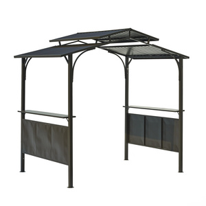 2.5X1.6X2.4M BBQ Grill Gazebo Outdoor Weather-Resistant Aluminum and Steel Frame Gazebo For Garden