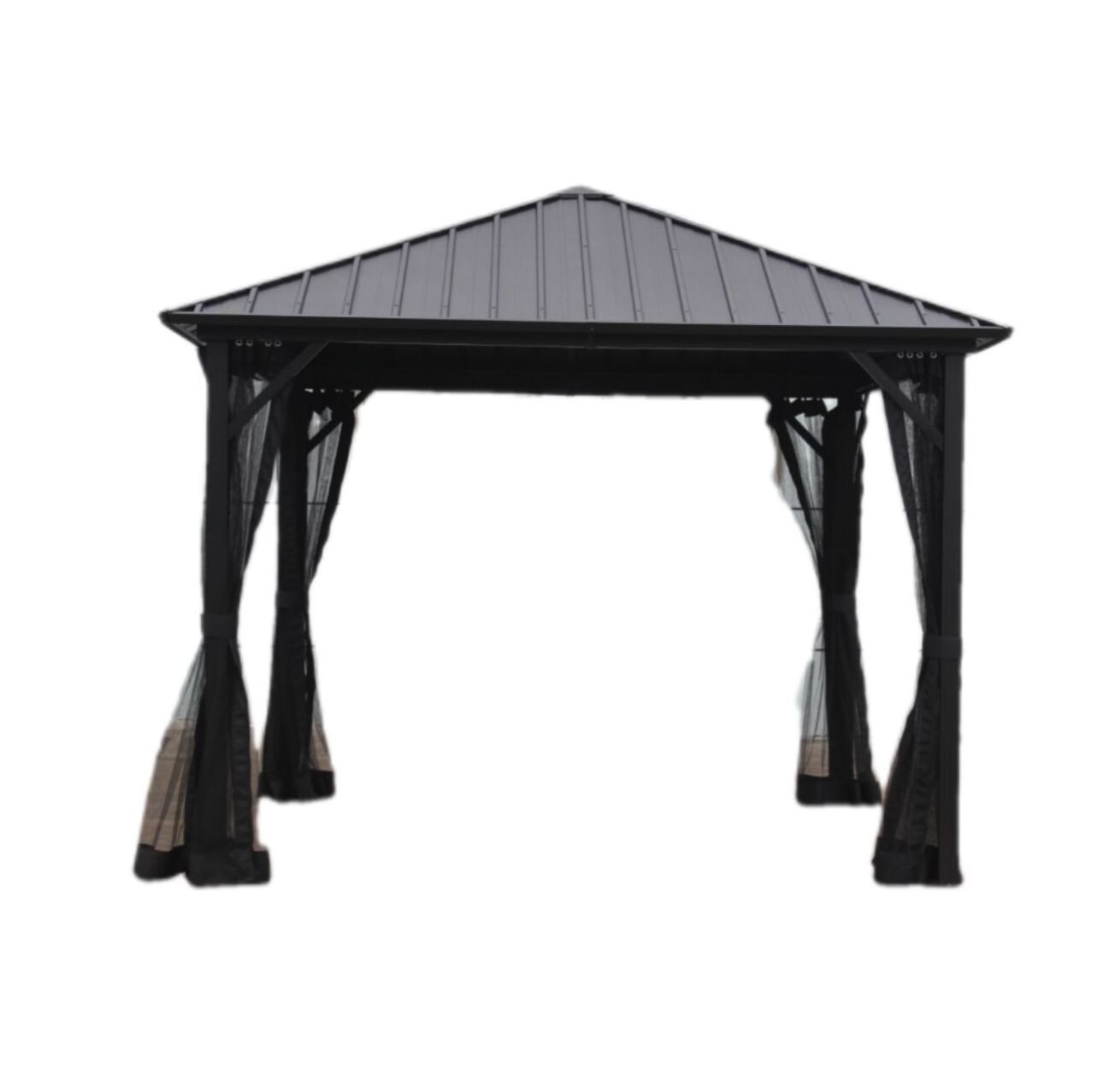 3X3X2.75M PERGOLA METAL OUTDOOR GAZEBO FOR GARDEN SUPPLIES GAZEBO WITH METAL ROOF