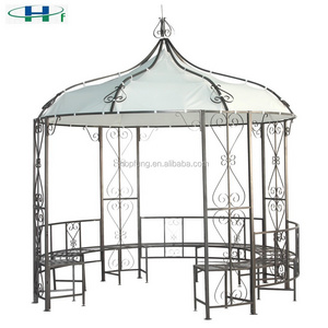 dia3x2.9 round steel frame decorative garden wrought iron gazebo