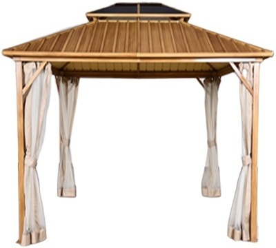 double iron roof gazebo