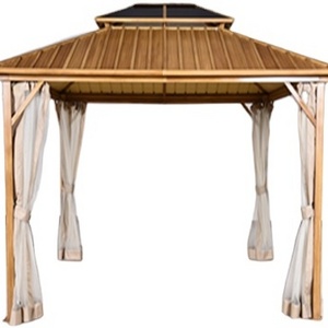 double iron roof gazebo