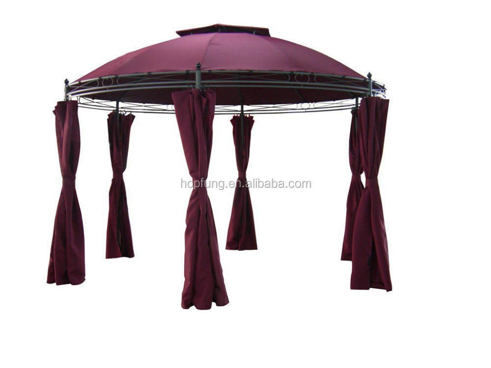 dia3.5m double-roof garden round metal gazebo