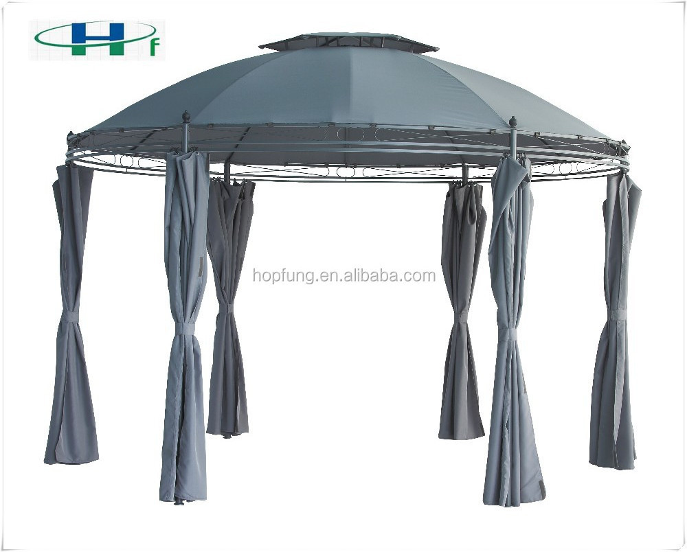 dia3.5m double-roof garden round metal gazebo