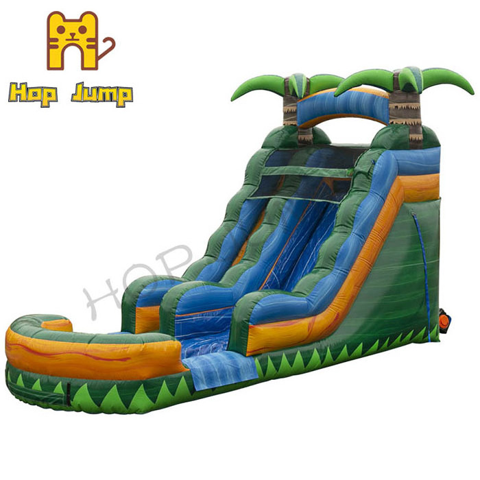 Premium PVC Outdoor Kids Commercial Grade Water Slides Inflatable Pool Water Slide With Air Blower For Rental