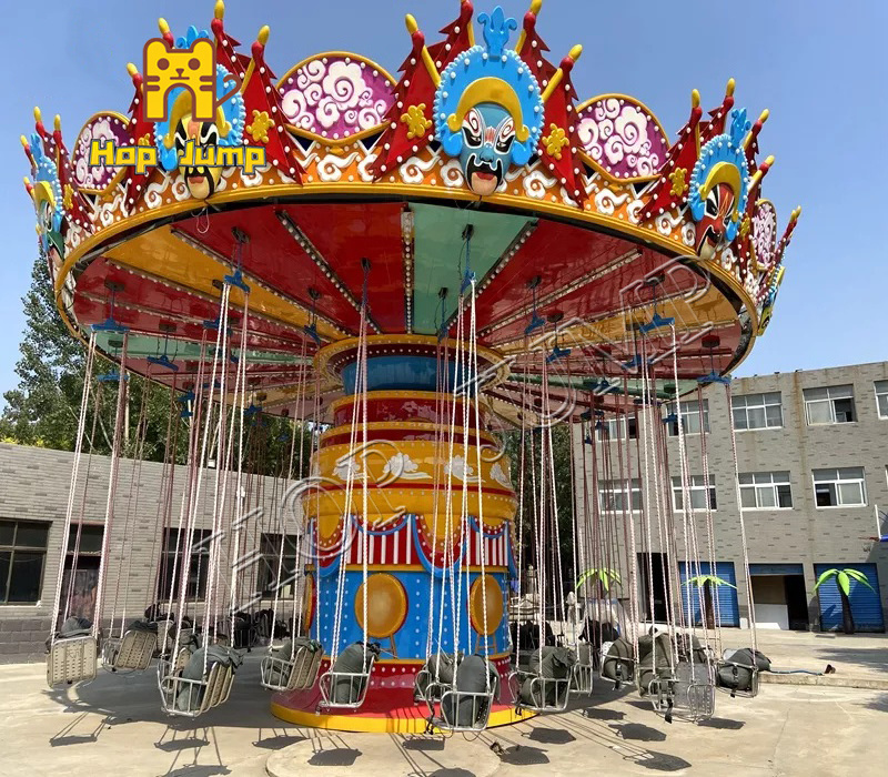 Amusement park rides  Chairoplane Fairground Chair O Plane Chain The Swing Carousel Big Flying Chair Ride At Fair For Sale