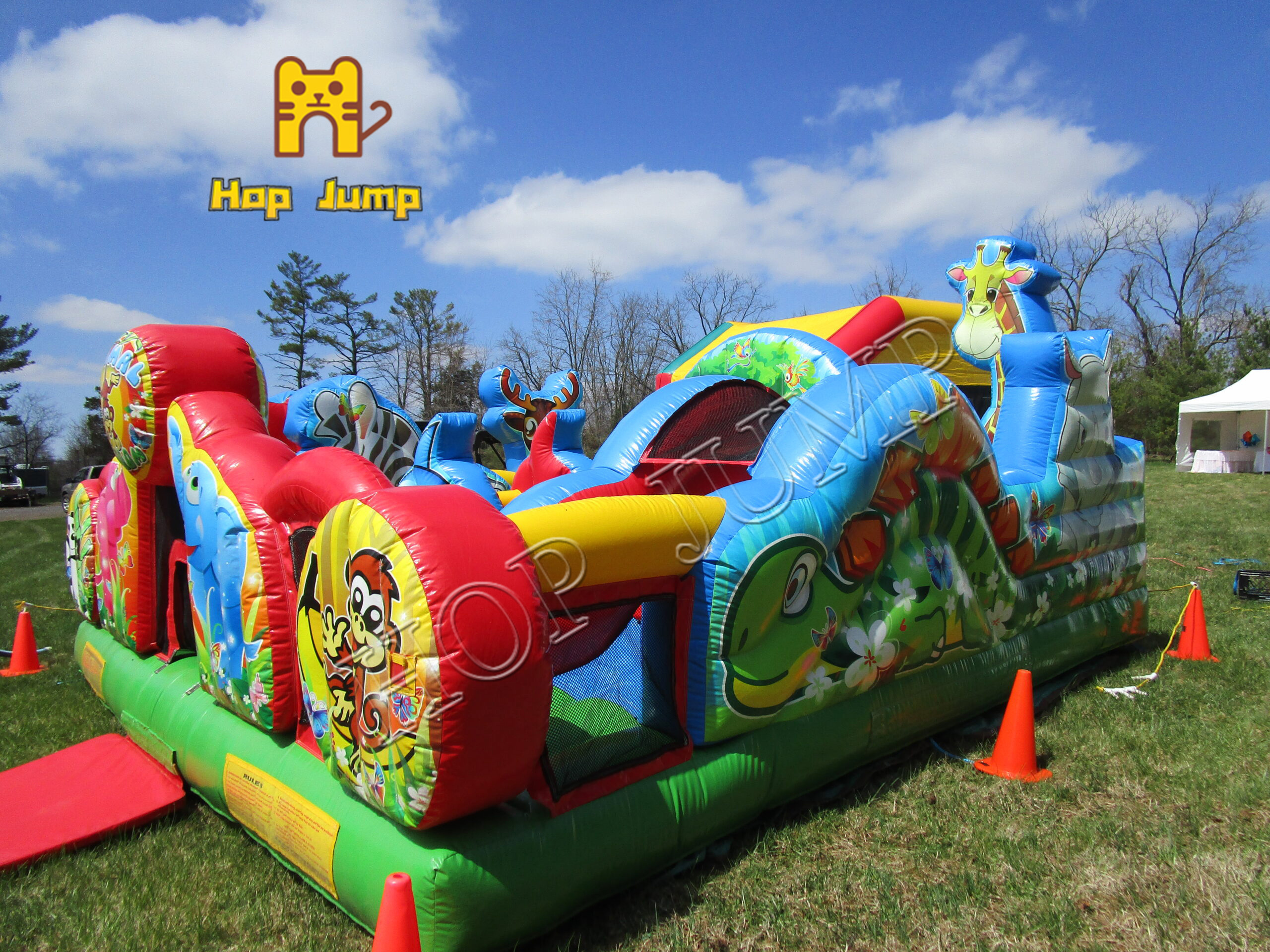 Kids outdoor playing area eco friendly and made from heavy strong plastic anti UV made in Turkey inflatable playing ground