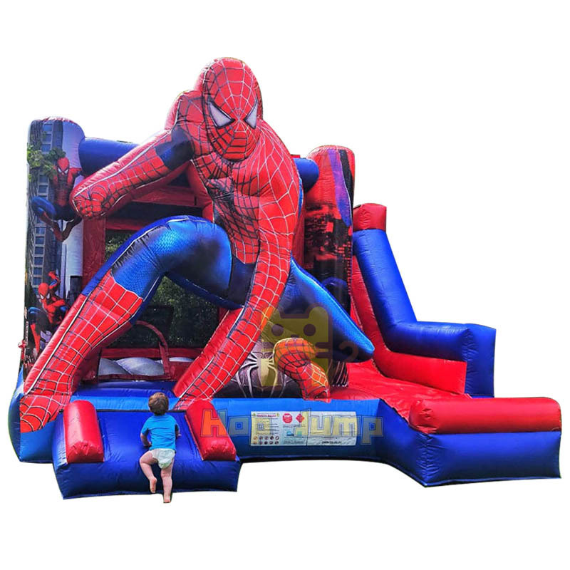 Spiderman Adventure Inflatable Combo Superhero bounce house with slide  moonwalk bouncer for sale