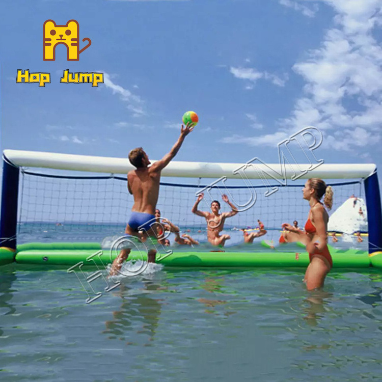 Water Play Giant Inflatable Beach Volleyball Court / Inflatable Water Volleyball Field For Rental