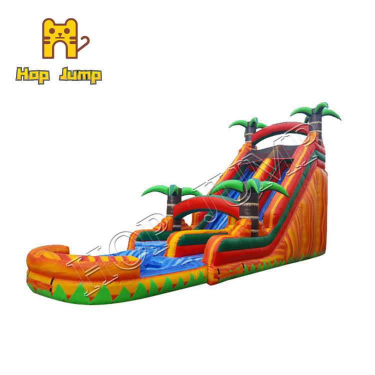 Marble Volcano 15ft 16ft 17ft 18ft Tropical Splash Commercial Grade Backyard Inflatable Water Slides Wholesale