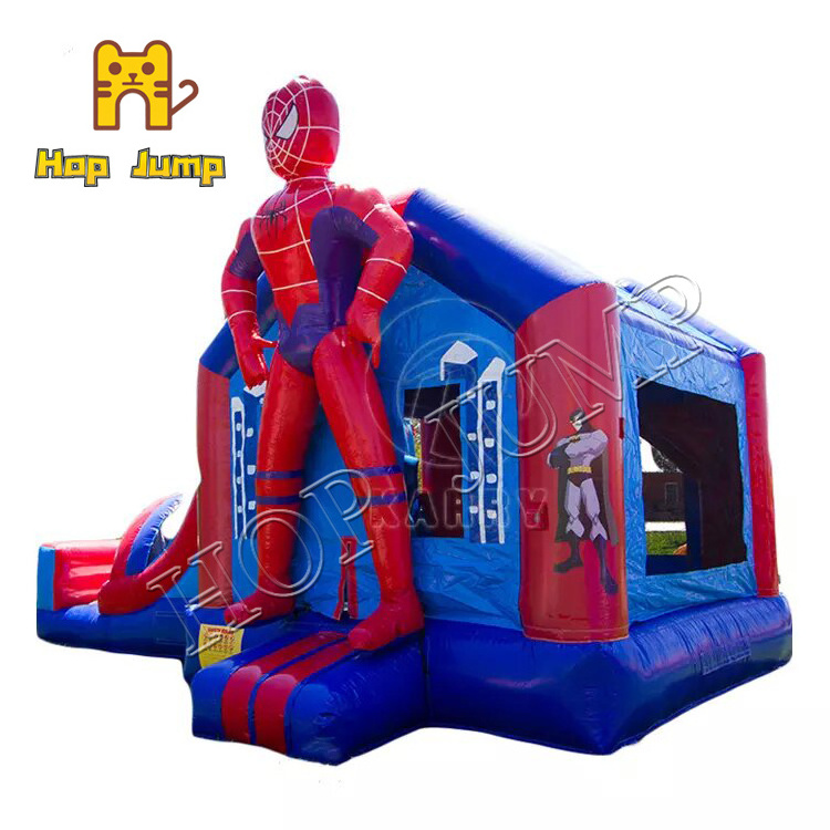 Spiderman Adventure Inflatable Combo Superhero bounce house with slide  moonwalk bouncer for sale