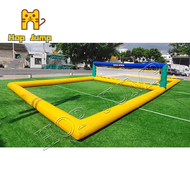 Large Pool Inflatable Volleyball Field  Inflatable Water Volleyball Court Inflatable Tennis Court for Sport Games