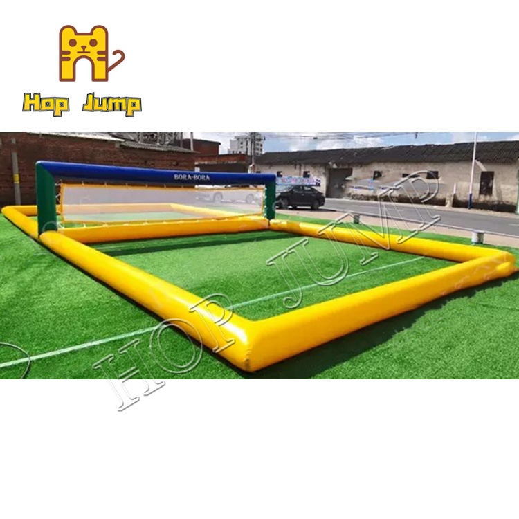 Large Pool Inflatable Volleyball Field  Inflatable Water Volleyball Court Inflatable Tennis Court for Sport Games