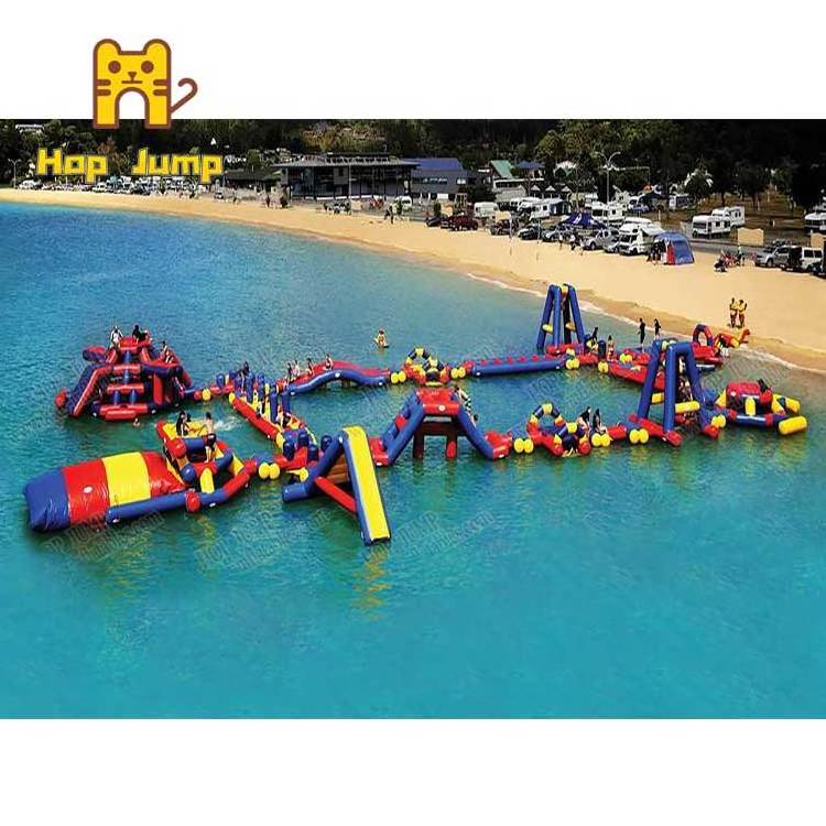 Commercial Mobile  Floating Inflatable Water Park With Slide Outdoor Inflatable Park For Lake