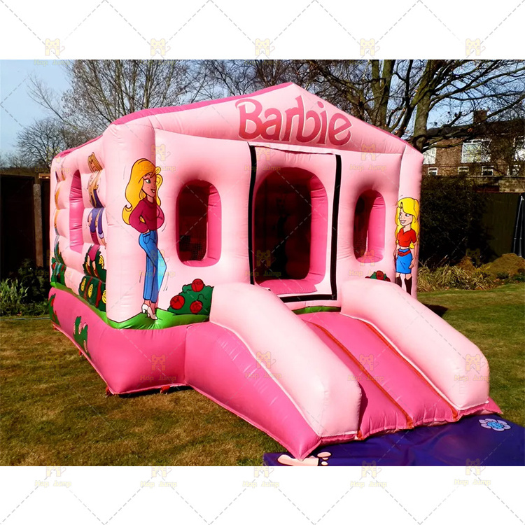 Pvc Inflatable Bouncy Castle Tarpaulin Fabric Material Hola Popular Castle/ Strawberry Bounce House