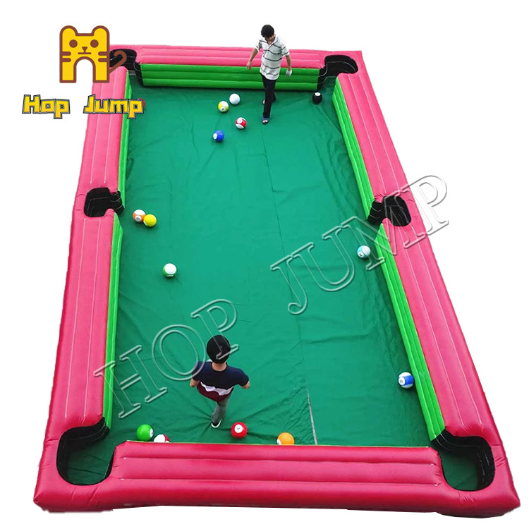 Interactive inflatable pool table soccer ball inflatable billiard table games for kids and adults