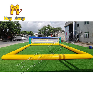 Large Pool Inflatable Volleyball Field  Inflatable Water Volleyball Court Inflatable Tennis Court for Sport Games