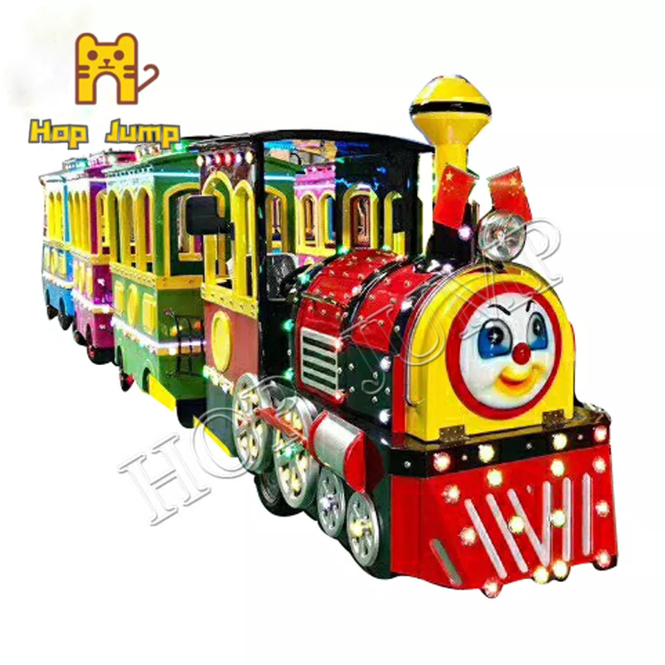 Fun park trains manufacturer cheap gasoline electric trackless road tourist sightseeing train for sale