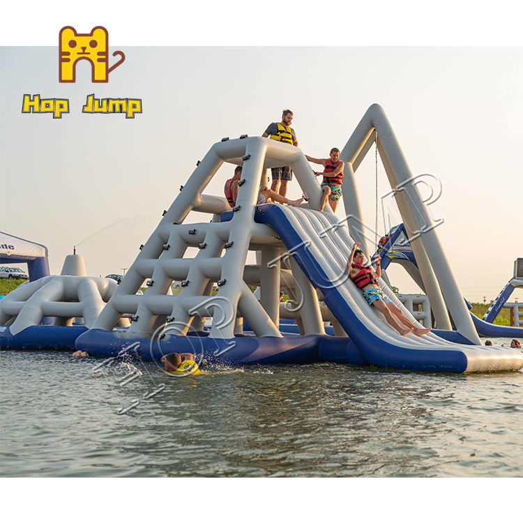 Climbing water slide inflatable floating obstacle water floating mats inflatable iceberg water toy