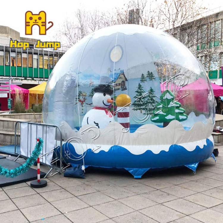 Inflatable Snow Globe With Blowing Snow Customized Popular Snow Globe inflatable for Xmas Festival Decoration