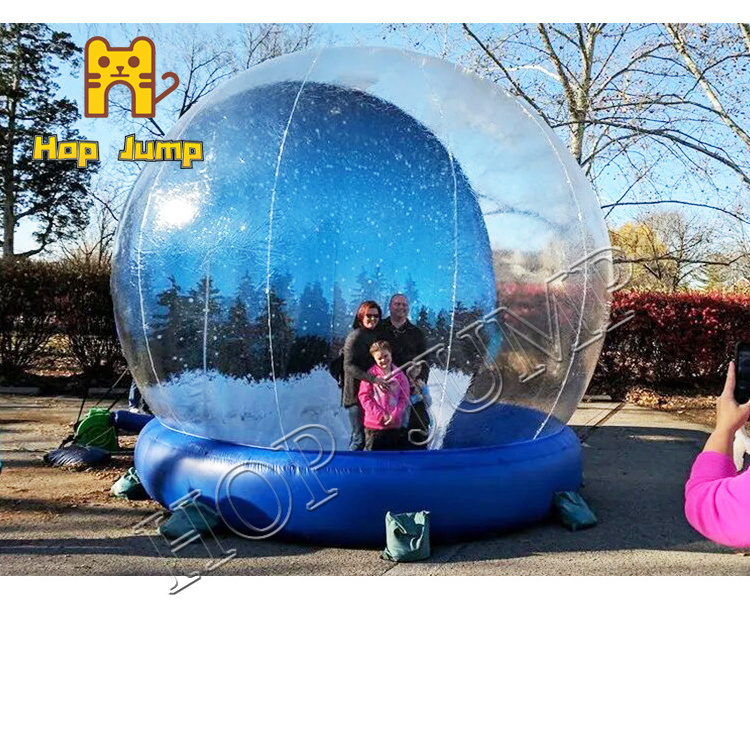 Hot Sale Giant Christmas Inflatable Snowglobe Outdoor Human Size Inflatable Snow Globe Booth