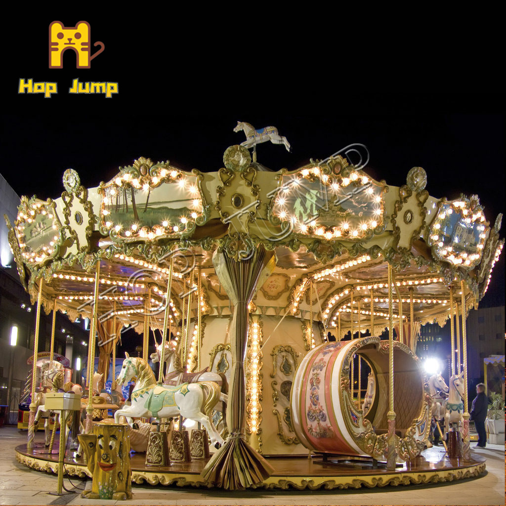 Commercial Chinese Playground Equipment Corusel China amusement park rides playground carousel merry go round horse for sale