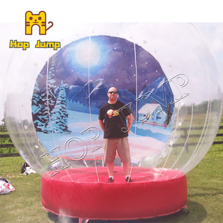 Inflatable Snow Globe With Blowing Snow Customized Popular Snow Globe inflatable for Xmas Festival Decoration