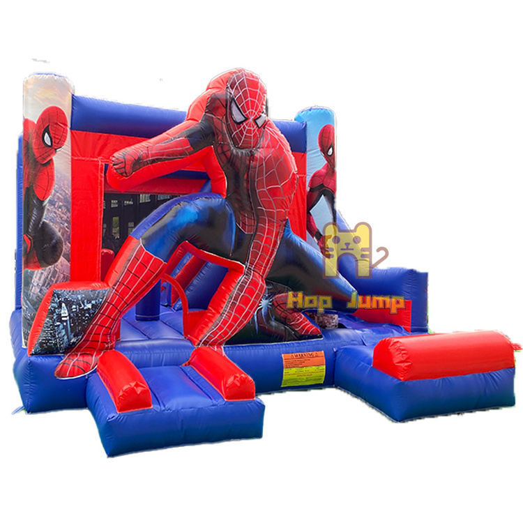 Spiderman Adventure Inflatable Combo Superhero bounce house with slide  moonwalk bouncer for sale