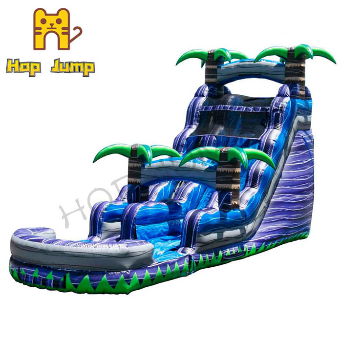 Premium PVC Outdoor Kids Commercial Grade Water Slides Inflatable Pool Water Slide With Air Blower For Rental